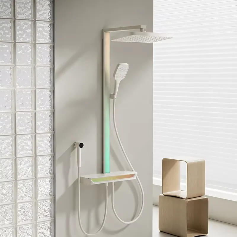 Spa&Wellness Earth City Шелепиха - Messing Digitaler Wasserfall-Duschset Wandmontiert Regen-Piano Smart